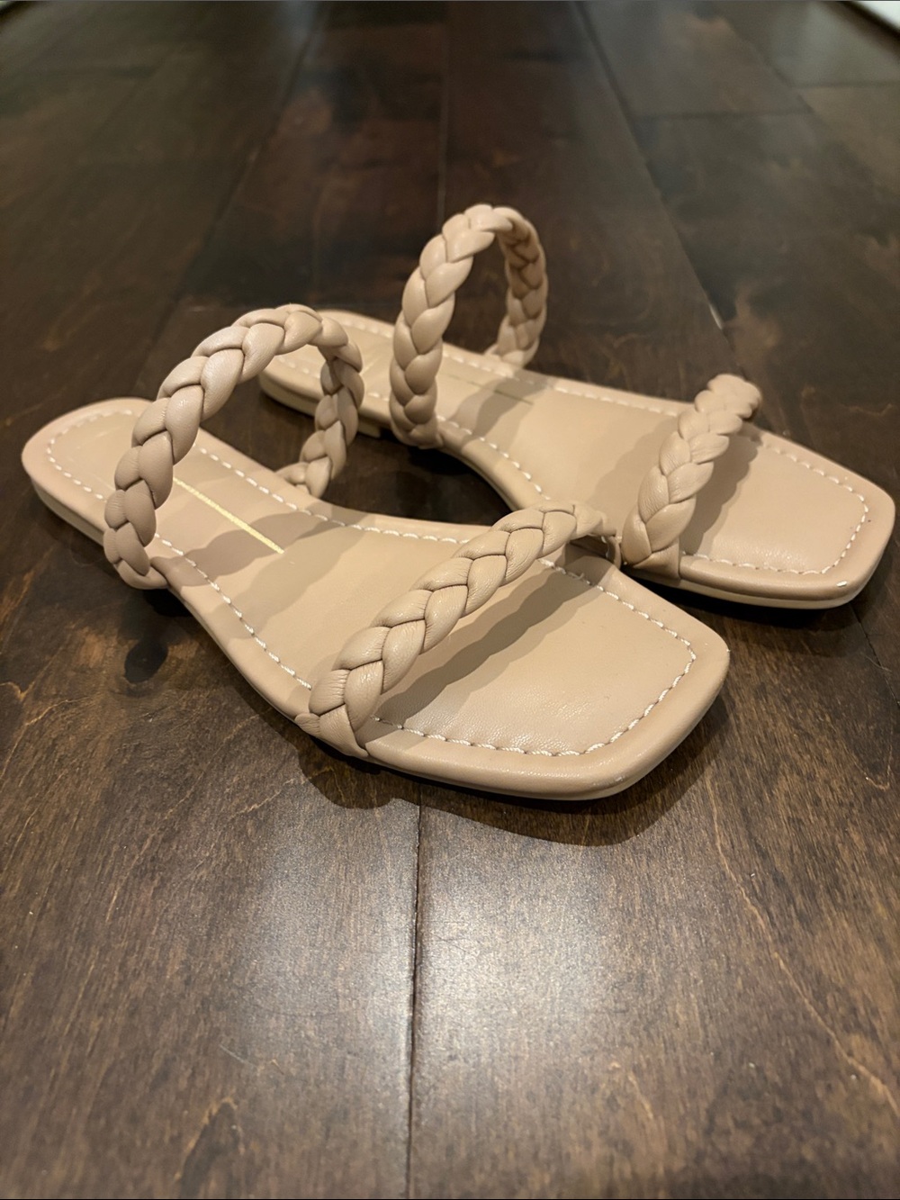 Dolce Vita Braided Double-Strap Slide Sandal - Taupe
